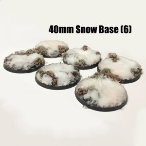 40mm Pre-Painted Bases - Snow Theme